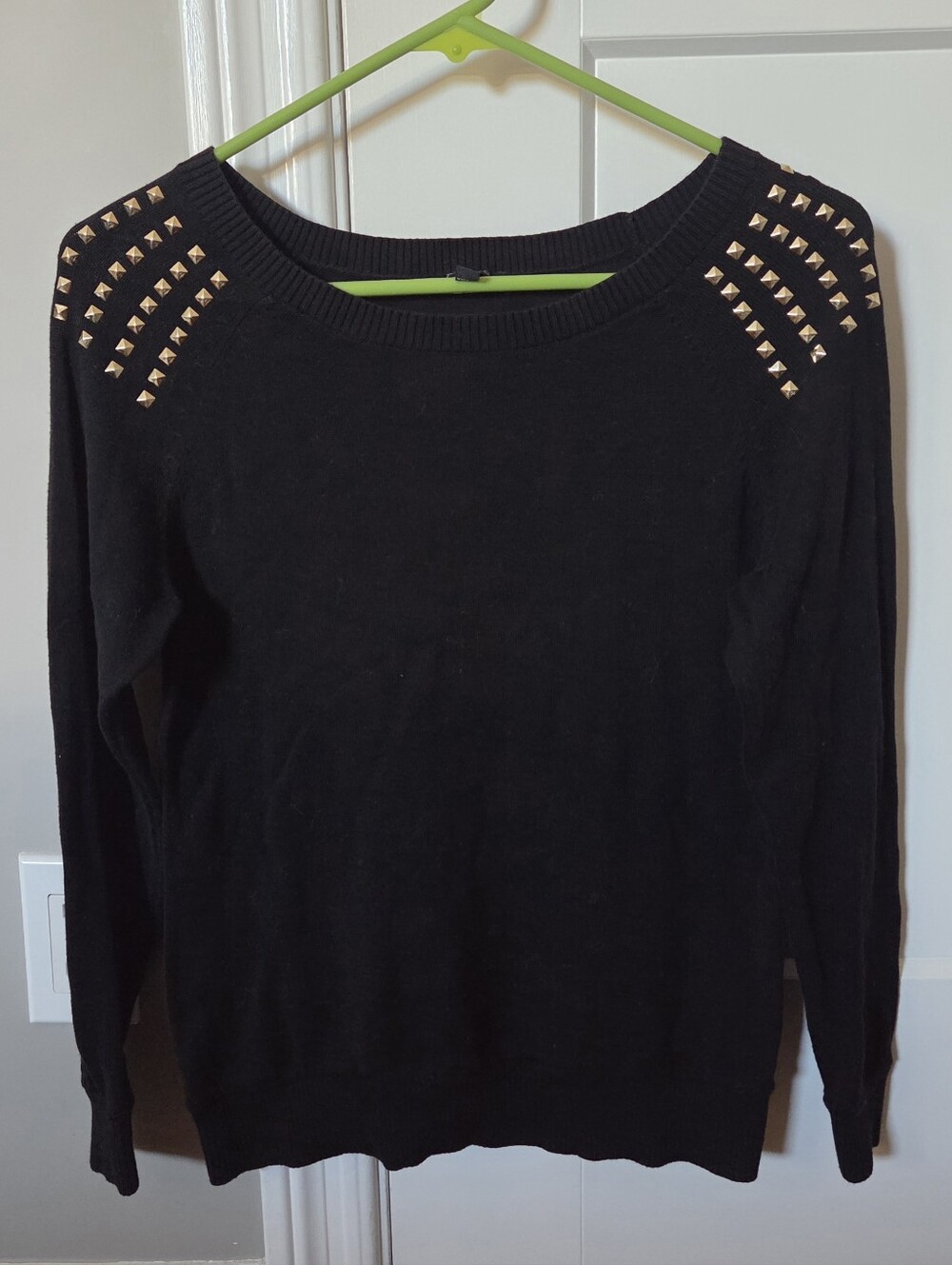 Express Black Sweater with Gold Studs - XS